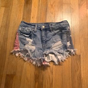 Denim red white and blue shorts perfect for the Fourth of July